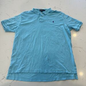 Polo By Ralph Lauren 1/4 Button Turquoise Polo‎ Size XL Purple Pony